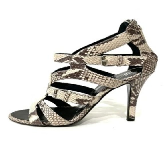 FRANCO Sarto | Leather Snake Skin Pattern Heels - Picture 1 of 7